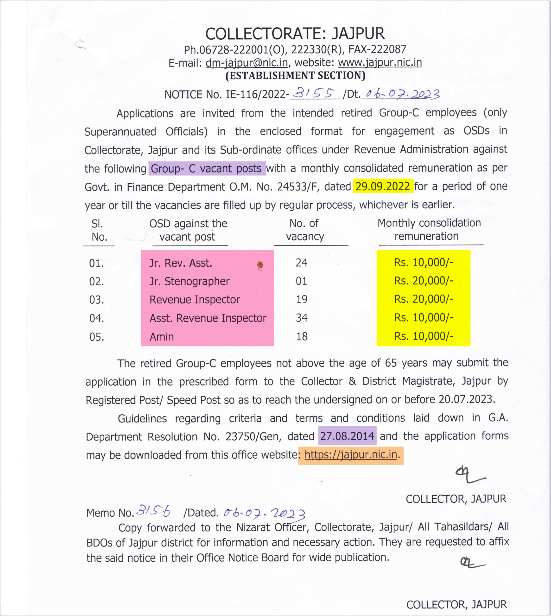Jajpur , Engagement under Revenue Administration 2023 !