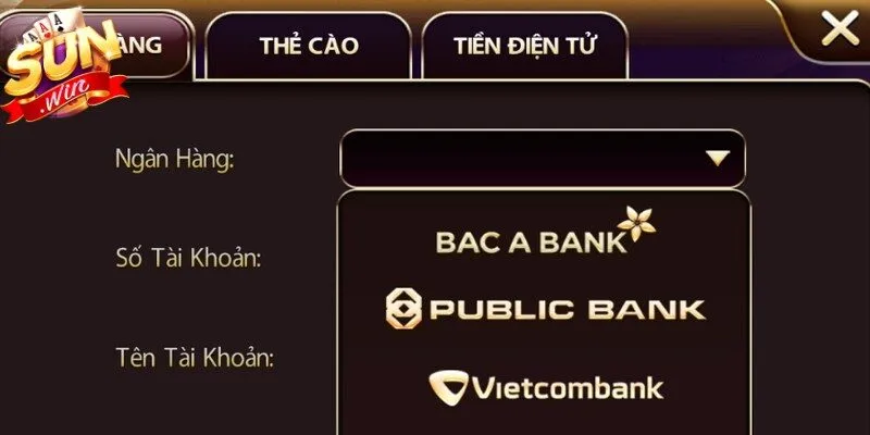 Quy trình rút tiền Sunwin được thiết kế đơn giản hóa nhận thưởng nhanh